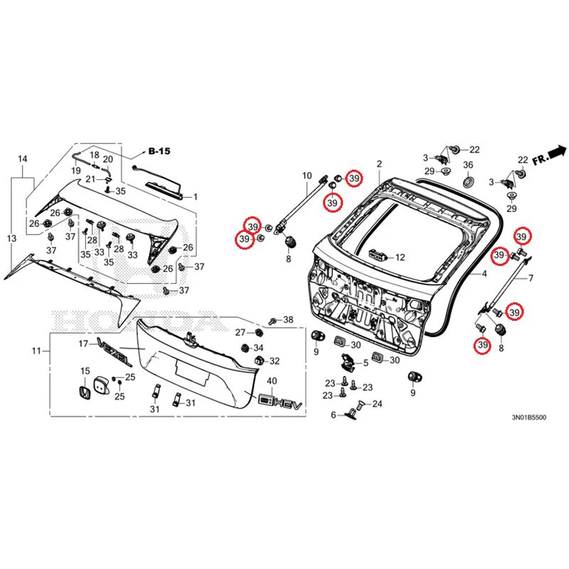 [NEW] JDM HONDA VEZEL e:HEV RV5 2025 Tailgate GENUINE OEM - Image 47