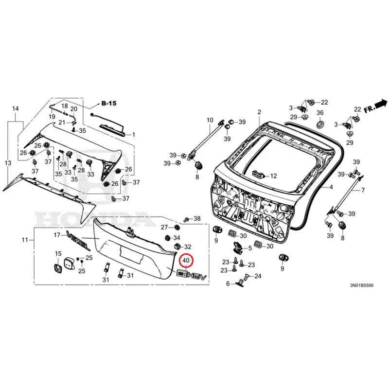 [NEW] JDM HONDA VEZEL e:HEV RV5 2025 Tailgate GENUINE OEM - Image 48