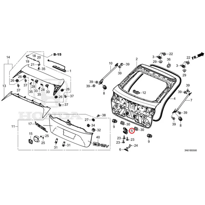 [NEW] JDM HONDA VEZEL e:HEV RV5 2025 Tailgate GENUINE OEM - Image 6