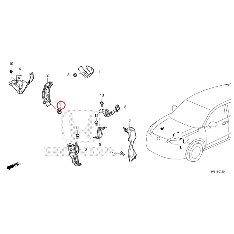 [NEW] JDM HONDA ZR-V e:HEV RZ4 2025 Wiring Harness Bracket GENUINE OEM - Image 10