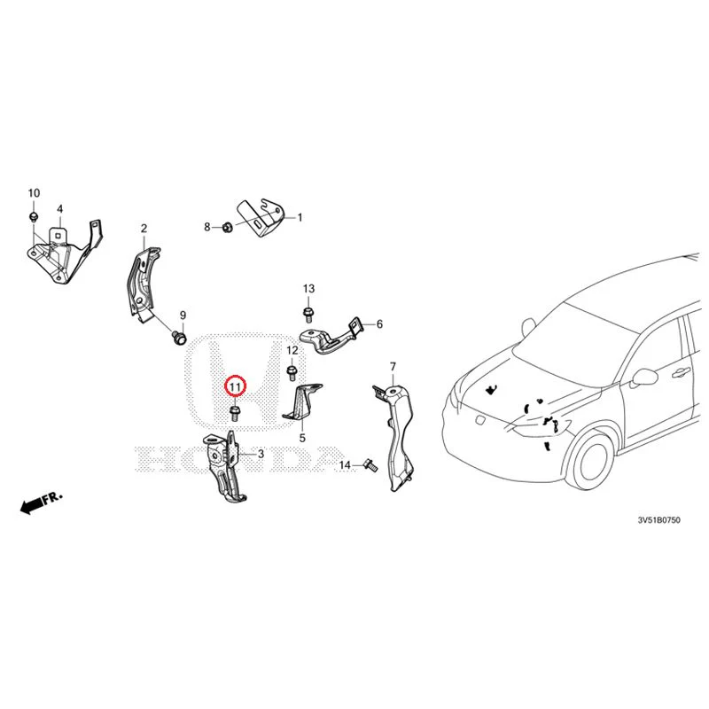 [NEW] JDM HONDA ZR-V e:HEV RZ4 2025 Wiring Harness Bracket GENUINE OEM - Image 12