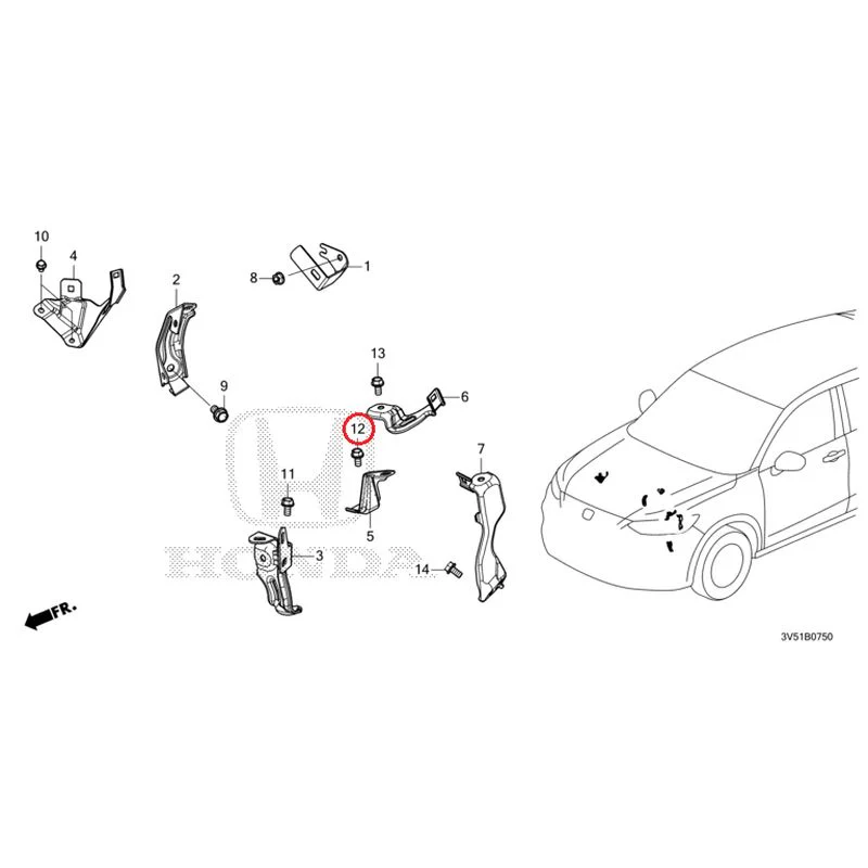 [NEW] JDM HONDA ZR-V e:HEV RZ4 2025 Wiring Harness Bracket GENUINE OEM - Image 13