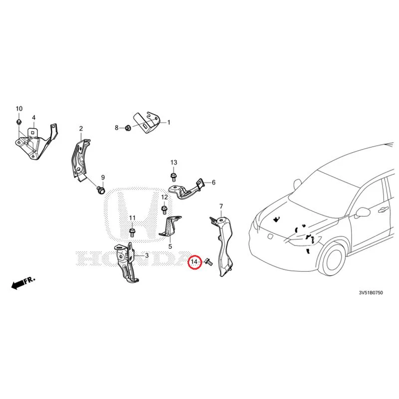 [NEW] JDM HONDA ZR-V e:HEV RZ4 2025 Wiring Harness Bracket GENUINE OEM - Image 15