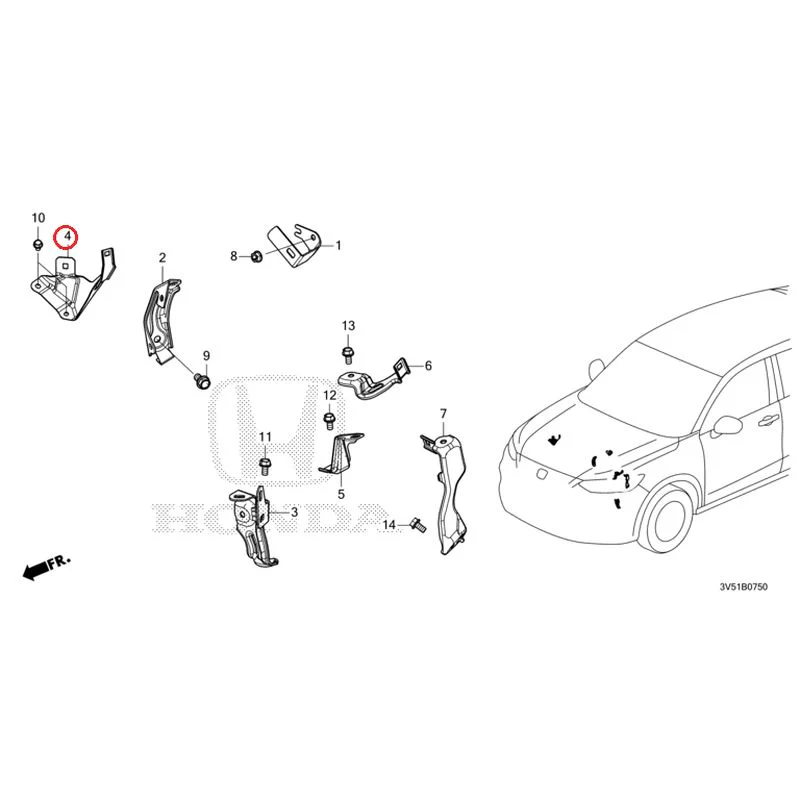 [NEW] JDM HONDA ZR-V e:HEV RZ4 2025 Wiring Harness Bracket GENUINE OEM - Image 5