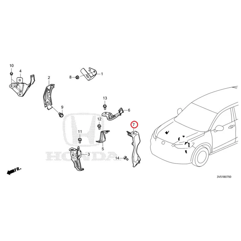 [NEW] JDM HONDA ZR-V e:HEV RZ4 2025 Wiring Harness Bracket GENUINE OEM - Image 8