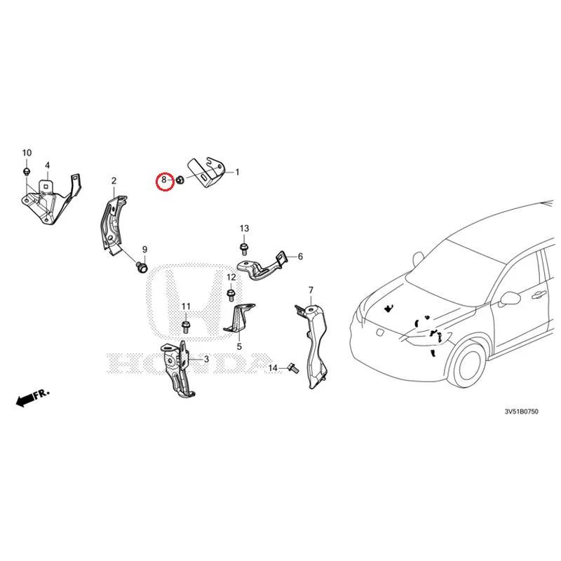 [NEW] JDM HONDA ZR-V e:HEV RZ4 2025 Wiring Harness Bracket GENUINE OEM - Image 9