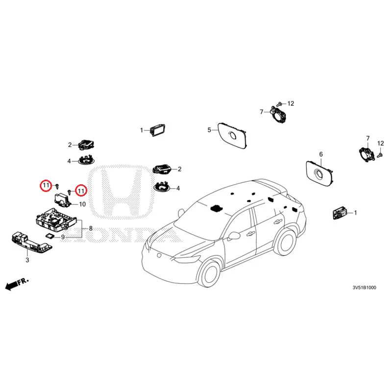 [NEW] JDM HONDA ZR-V e:HEV RZ4 2025 Interior Lights GENUINE OEM - Image 12