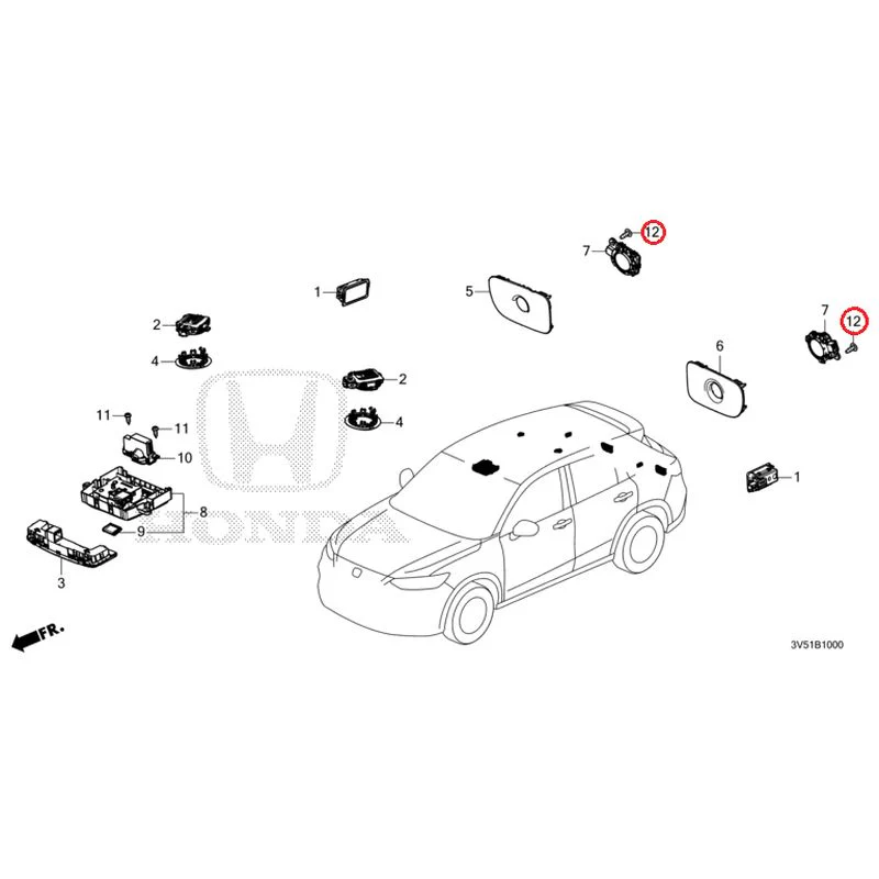 [NEW] JDM HONDA ZR-V e:HEV RZ4 2025 Interior Lights GENUINE OEM - Image 13