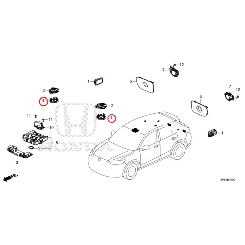 [NEW] JDM HONDA ZR-V e:HEV RZ4 2025 Interior Lights GENUINE OEM - Image 5