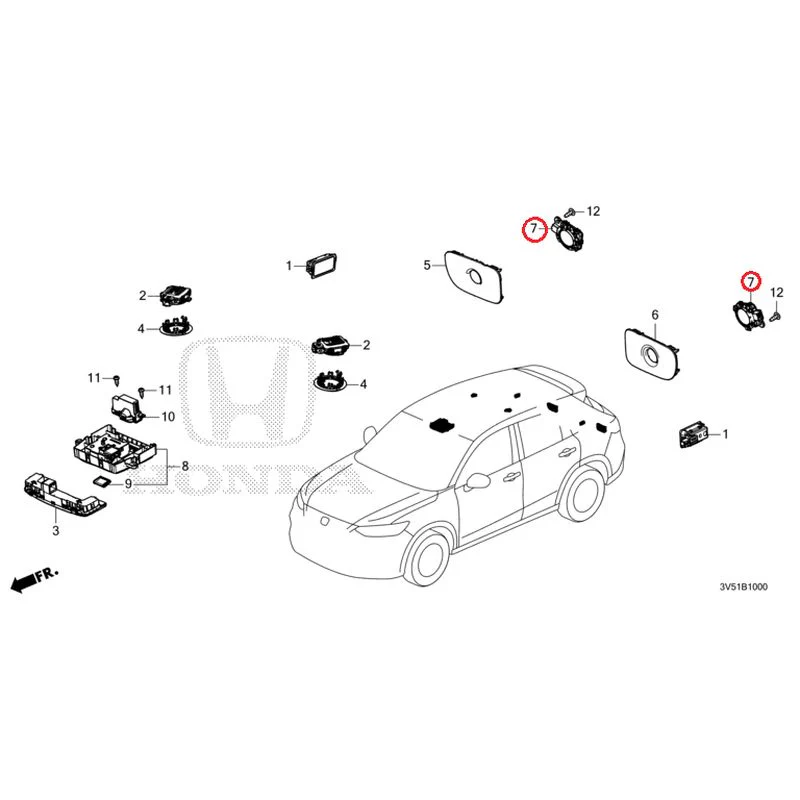 [NEW] JDM HONDA ZR-V e:HEV RZ4 2025 Interior Lights GENUINE OEM - Image 8