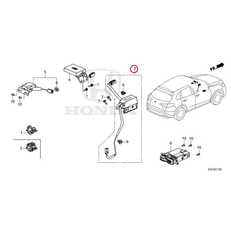 [NEW] JDM HONDA ZR-V e:HEV RZ4 2025 Rear View Camera/Gnss Antenna GENUINE OEM - Image 3