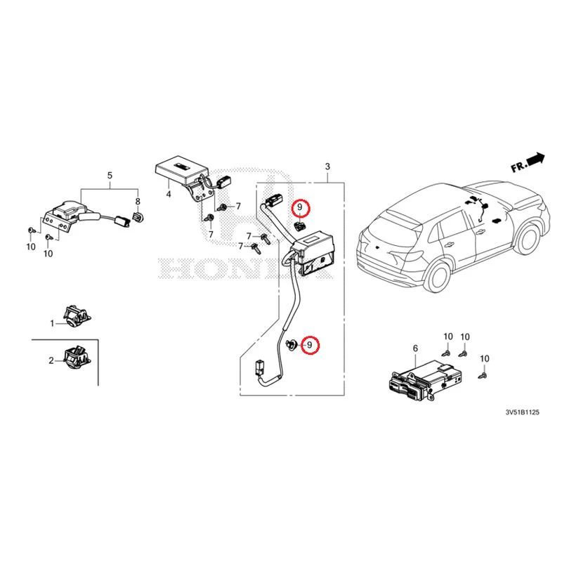 [NEW] JDM HONDA ZR-V e:HEV RZ4 2025 Rear View Camera/Gnss Antenna GENUINE OEM - Image 9