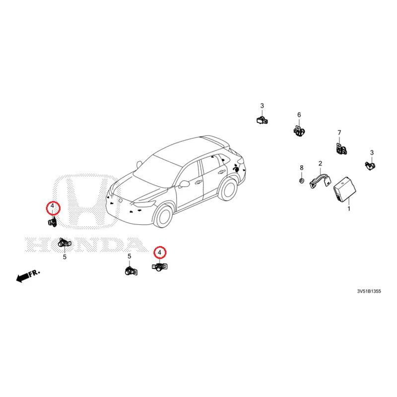 [NEW] JDM HONDA ZR-V e:HEV RZ4 2025 Parking Sensor GENUINE OEM - Image 16