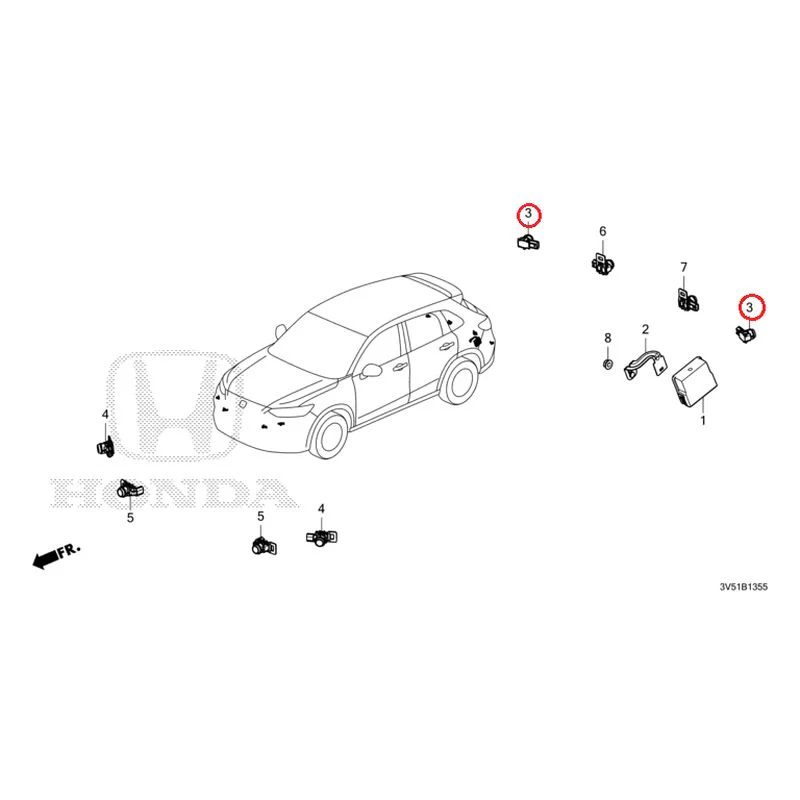 [NEW] JDM HONDA ZR-V e:HEV RZ4 2025 Parking Sensor GENUINE OEM - Image 8