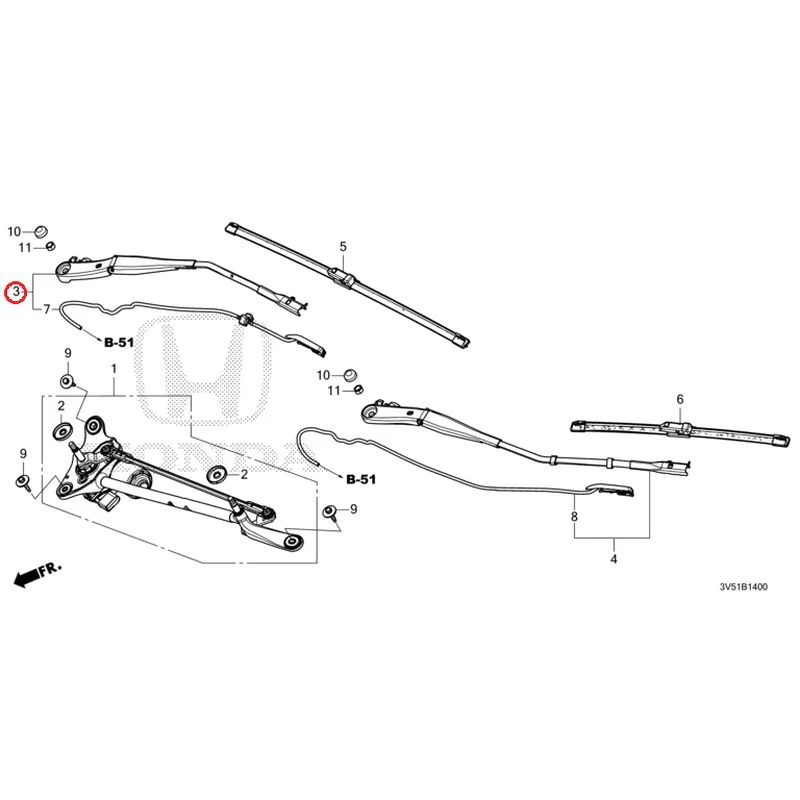 [NEW] JDM HONDA ZR-V e:HEV RZ4 2025 Front Windshield Wiper GENUINE OEM - Image 4