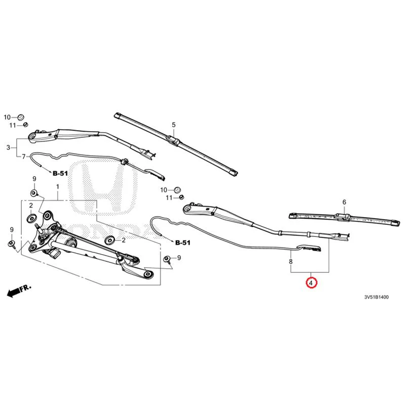 [NEW] JDM HONDA ZR-V e:HEV RZ4 2025 Front Windshield Wiper GENUINE OEM - Image 5