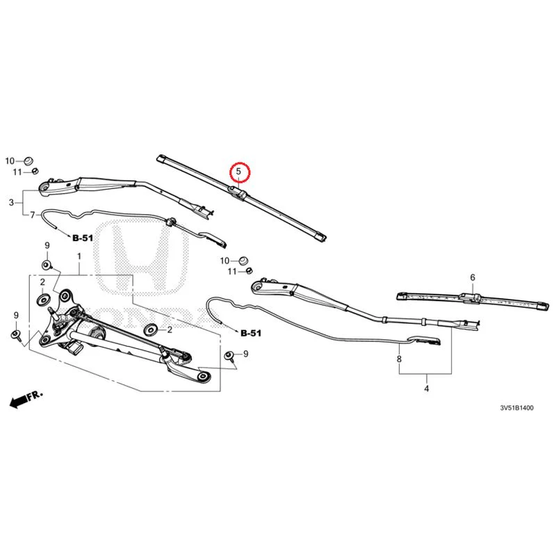 [NEW] JDM HONDA ZR-V e:HEV RZ4 2025 Front Windshield Wiper GENUINE OEM - Image 6