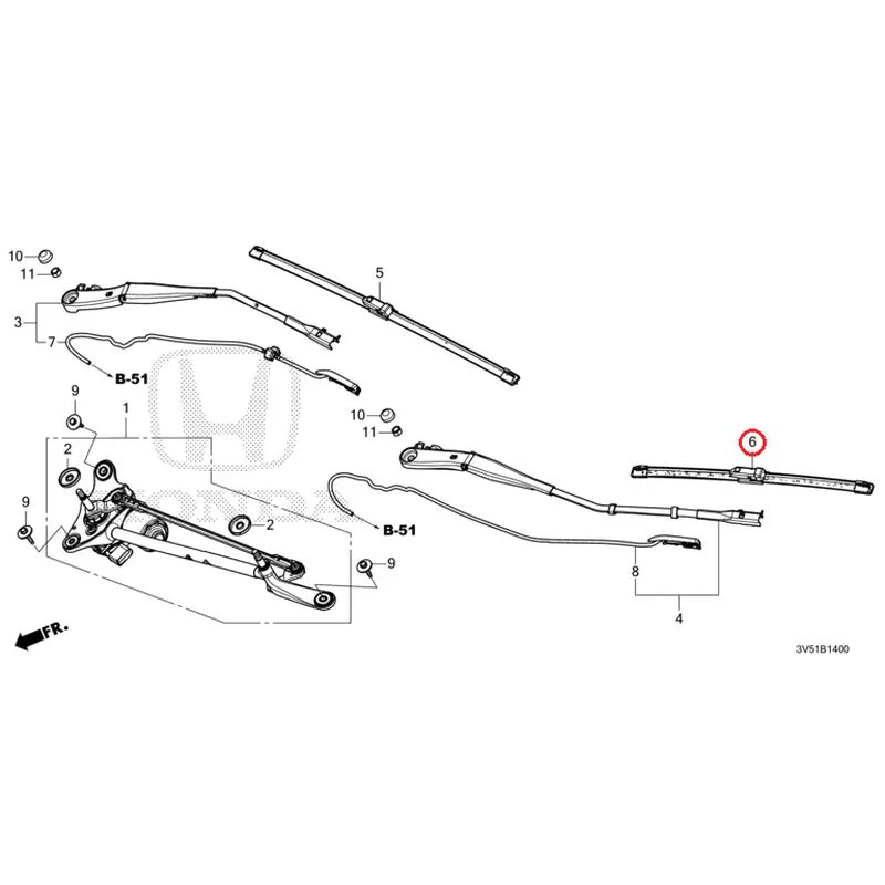 [NEW] JDM HONDA ZR-V e:HEV RZ4 2025 Front Windshield Wiper GENUINE OEM - Image 7
