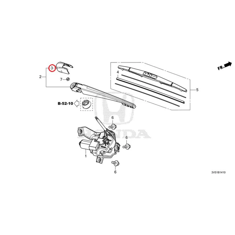 [NEW] JDM HONDA ZR-V e:HEV RZ4 2025 Rear Windshield Wiper GENUINE OEM - Image 4