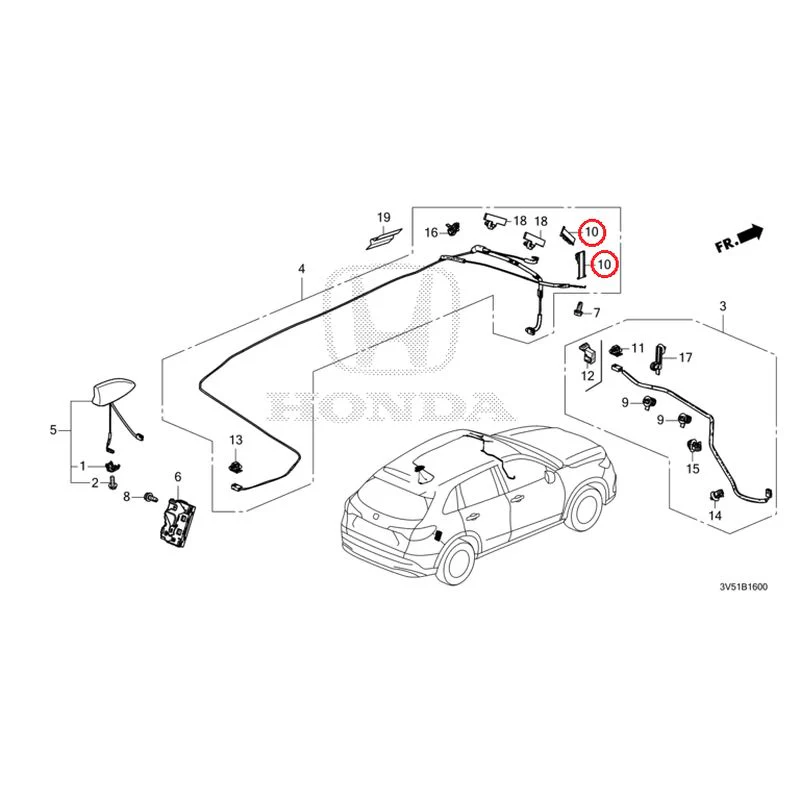 [NEW] JDM HONDA ZR-V e:HEV RZ4 2025 Antenna GENUINE OEM - Image 17