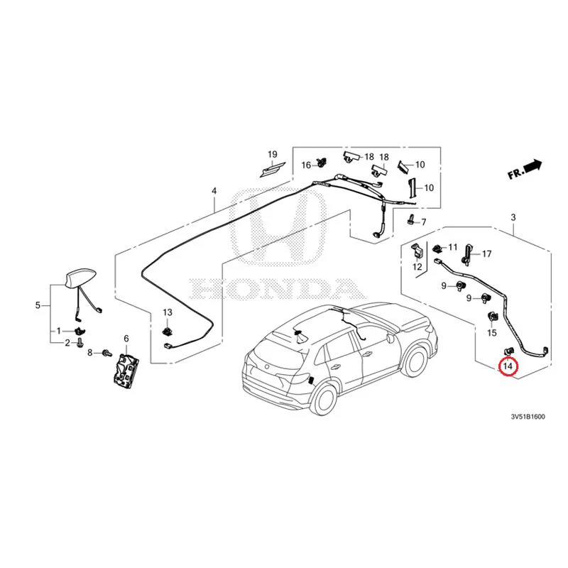 [NEW] JDM HONDA ZR-V e:HEV RZ4 2025 Antenna GENUINE OEM - Image 20