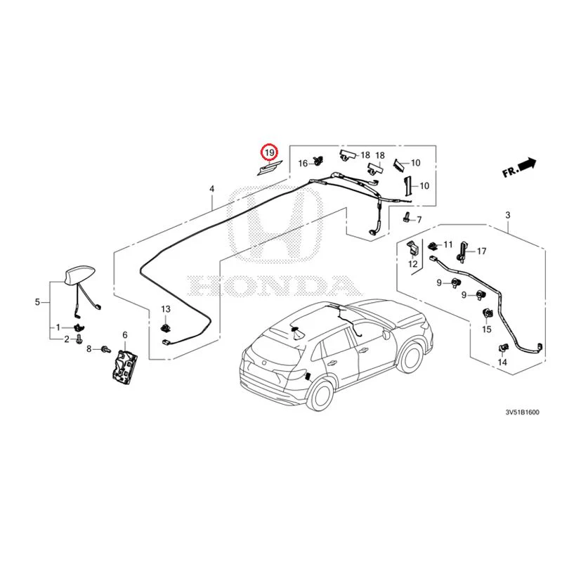 [NEW] JDM HONDA ZR-V e:HEV RZ4 2025 Antenna GENUINE OEM - Image 25