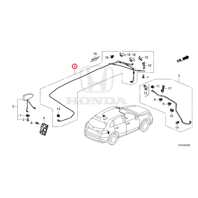 [NEW] JDM HONDA ZR-V e:HEV RZ4 2025 Antenna GENUINE OEM - Image 5