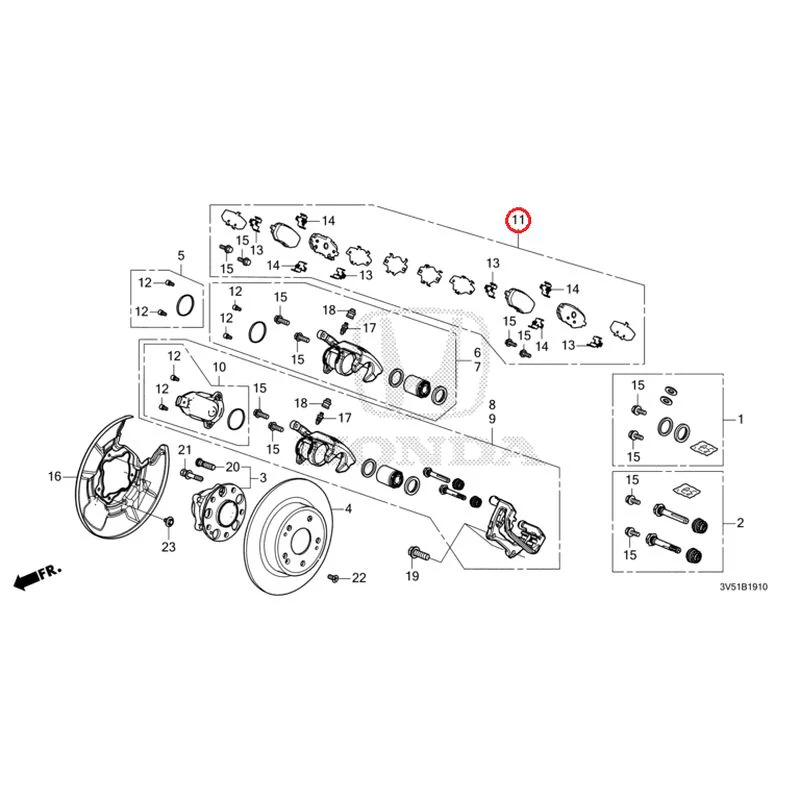 [NEW] JDM HONDA ZR-V e:HEV RZ4 2025 Rear Brake GENUINE OEM - Image 12