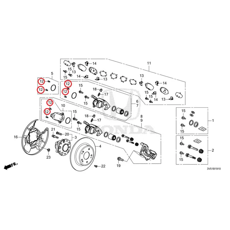[NEW] JDM HONDA ZR-V e:HEV RZ4 2025 Rear Brake GENUINE OEM - Image 13