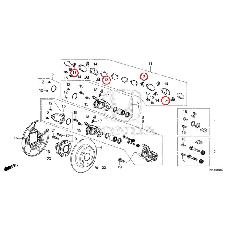 [NEW] JDM HONDA ZR-V e:HEV RZ4 2025 Rear Brake GENUINE OEM - Image 14