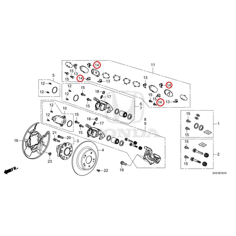 [NEW] JDM HONDA ZR-V e:HEV RZ4 2025 Rear Brake GENUINE OEM - Image 15