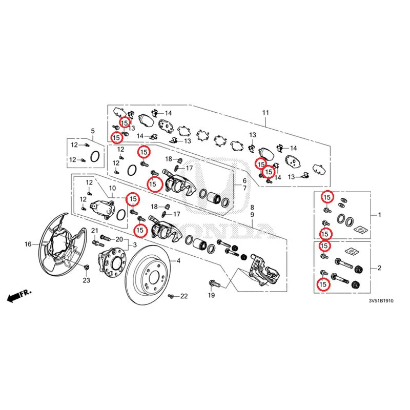 [NEW] JDM HONDA ZR-V e:HEV RZ4 2025 Rear Brake GENUINE OEM - Image 16