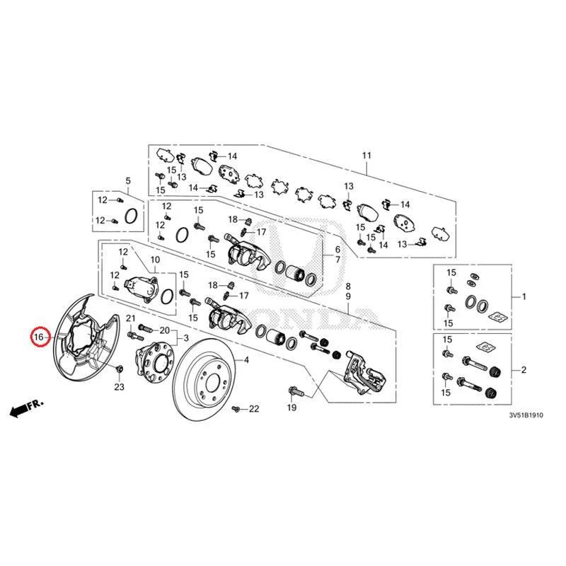 [NEW] JDM HONDA ZR-V e:HEV RZ4 2025 Rear Brake GENUINE OEM - Image 17