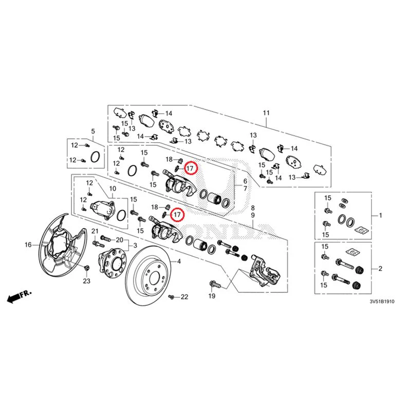 [NEW] JDM HONDA ZR-V e:HEV RZ4 2025 Rear Brake GENUINE OEM - Image 18