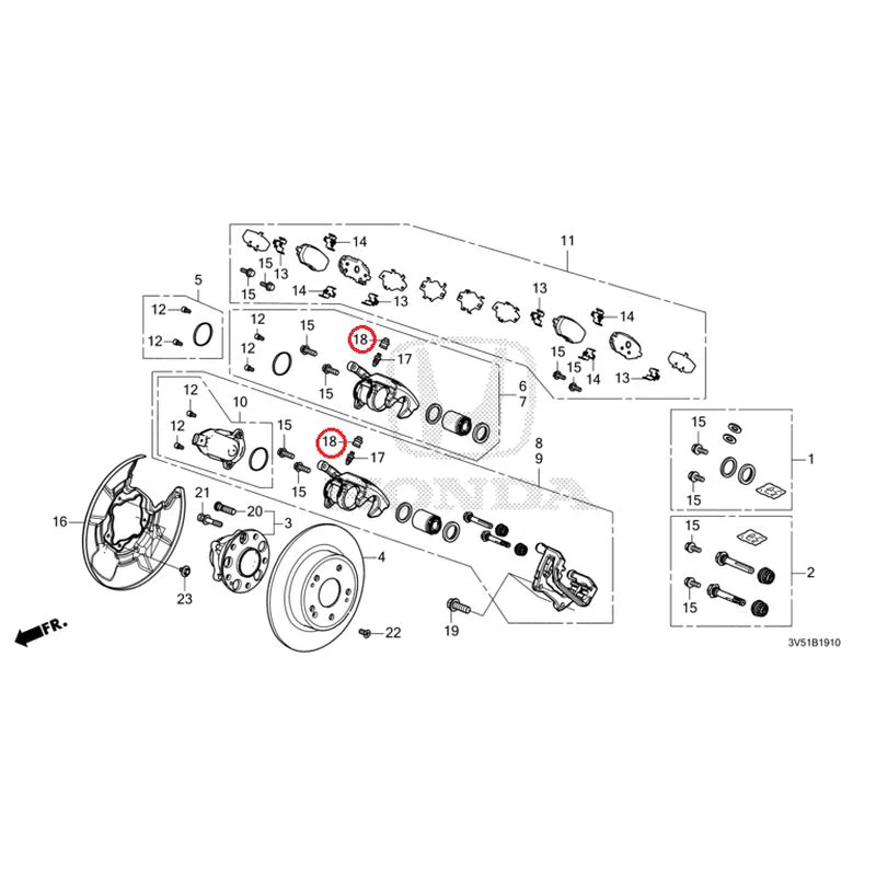 [NEW] JDM HONDA ZR-V e:HEV RZ4 2025 Rear Brake GENUINE OEM - Image 19
