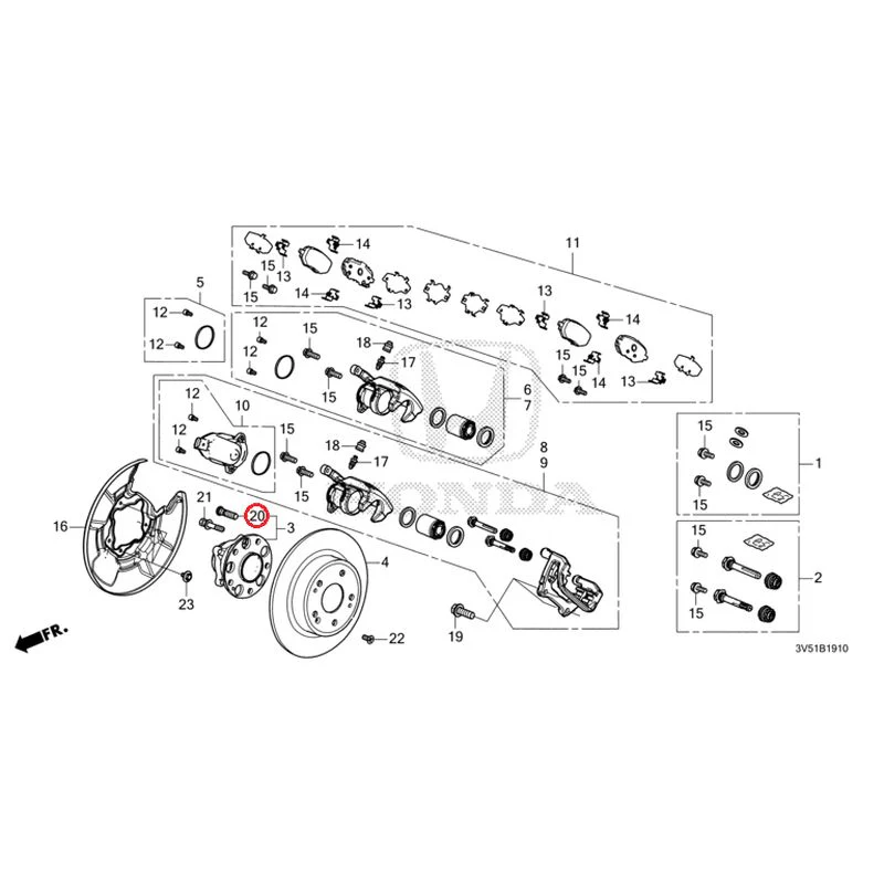 [NEW] JDM HONDA ZR-V e:HEV RZ4 2025 Rear Brake GENUINE OEM - Image 21