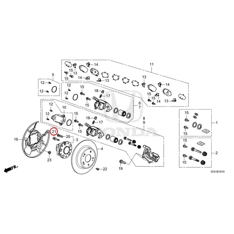 [NEW] JDM HONDA ZR-V e:HEV RZ4 2025 Rear Brake GENUINE OEM - Image 25