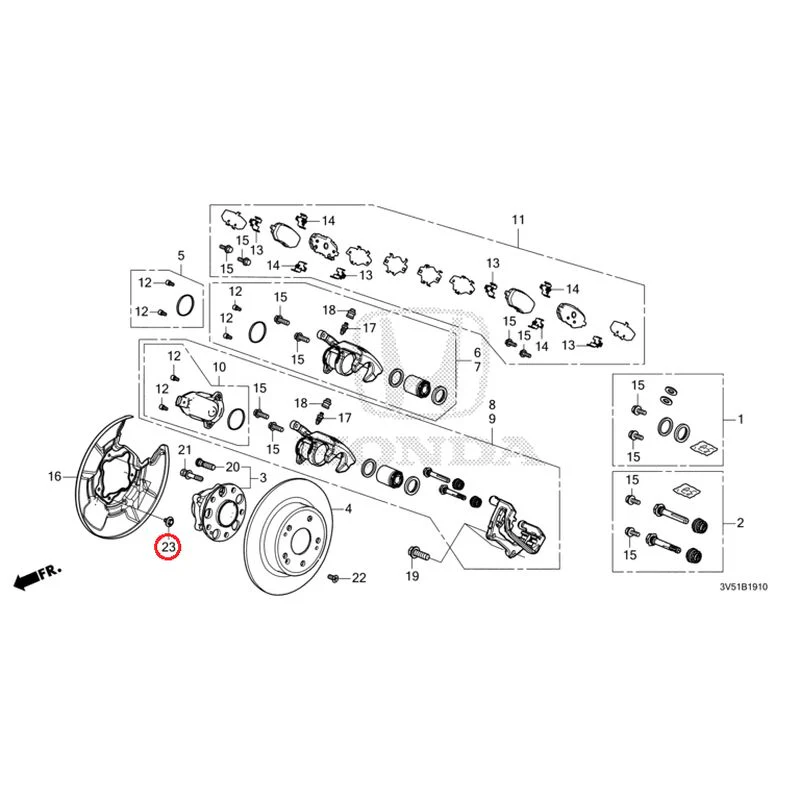 [NEW] JDM HONDA ZR-V e:HEV RZ4 2025 Rear Brake GENUINE OEM - Image 27