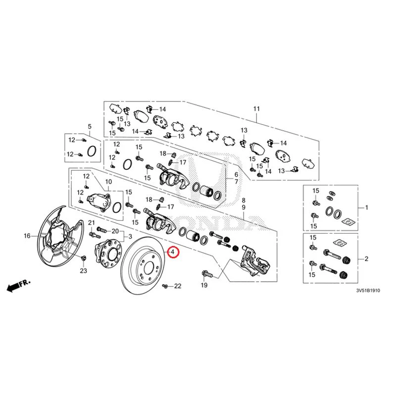 [NEW] JDM HONDA ZR-V e:HEV RZ4 2025 Rear Brake GENUINE OEM - Image 5