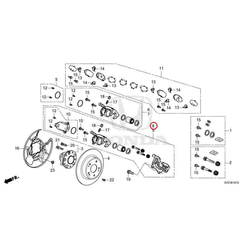 [NEW] JDM HONDA ZR-V e:HEV RZ4 2025 Rear Brake GENUINE OEM - Image 9