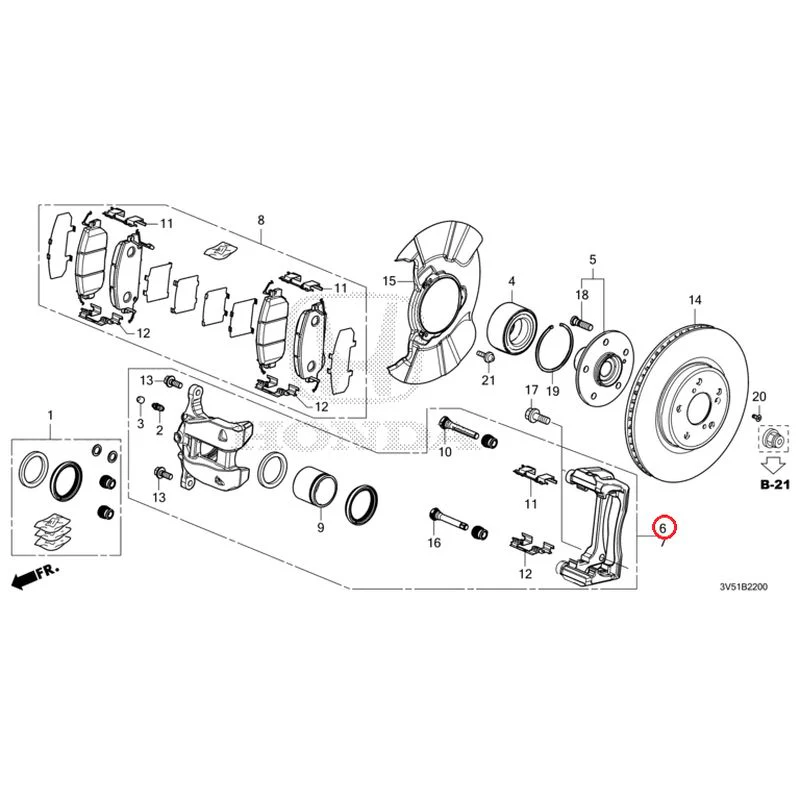 [NEW] JDM HONDA ZR-V e:HEV RZ4 2025 Front Brake GENUINE OEM - Image 7