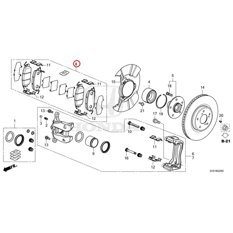 [NEW] JDM HONDA ZR-V e:HEV RZ4 2025 Front Brake GENUINE OEM - Image 9