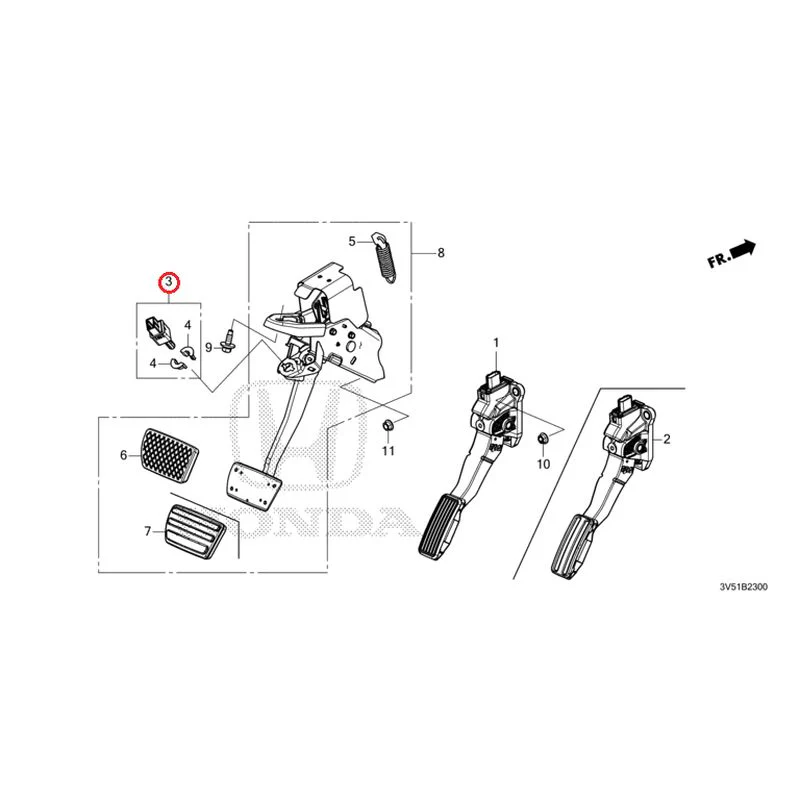[NEW] JDM HONDA ZR-V e:HEV RZ4 2025 Pedals GENUINE OEM - Image 3