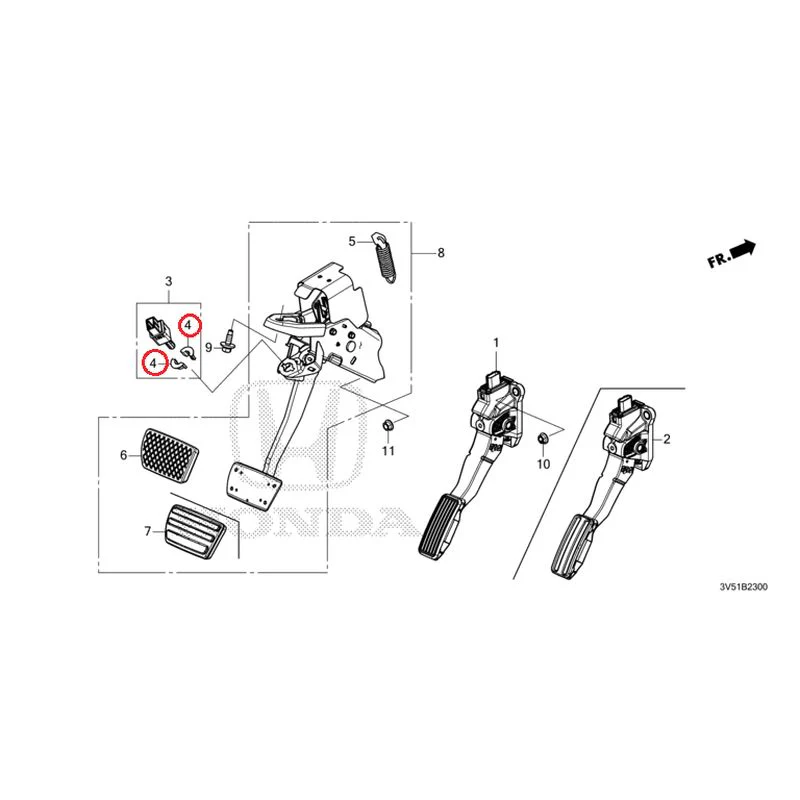 [NEW] JDM HONDA ZR-V e:HEV RZ4 2025 Pedals GENUINE OEM - Image 4