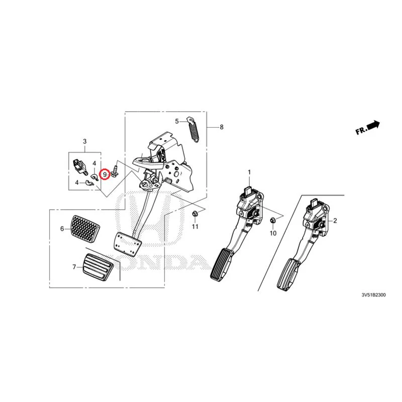 [NEW] JDM HONDA ZR-V e:HEV RZ4 2025 Pedals GENUINE OEM - Image 8