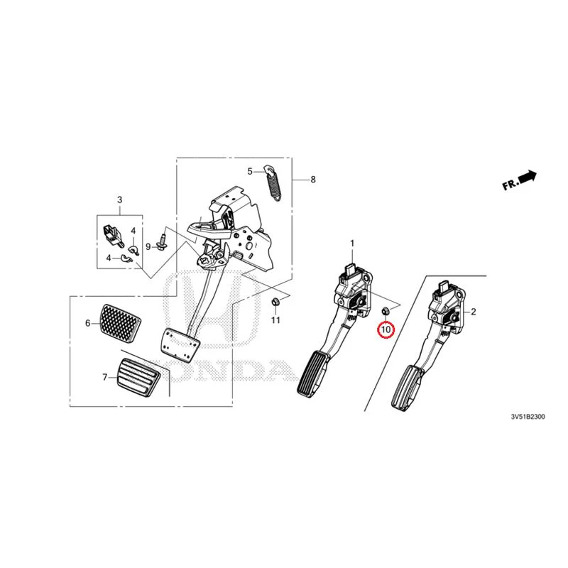 [NEW] JDM HONDA ZR-V e:HEV RZ4 2025 Pedals GENUINE OEM - Image 9