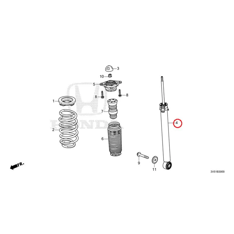 [NEW] JDM HONDA ZR-V e:HEV RZ4 2025 Rear Damper GENUINE OEM - Image 5