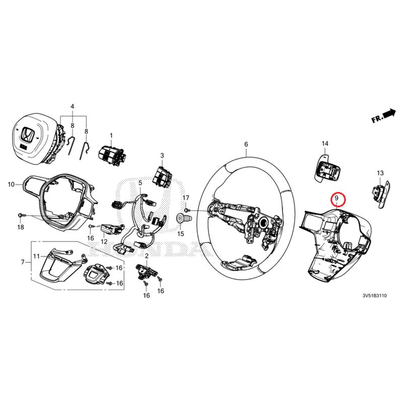 [NEW] JDM HONDA ZR-V e:HEV RZ4 2025 Steering Wheel GENUINE OEM - Image 10