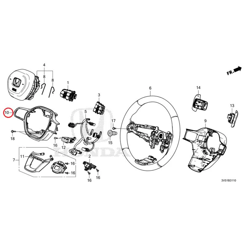 [NEW] JDM HONDA ZR-V e:HEV RZ4 2025 Steering Wheel GENUINE OEM - Image 11