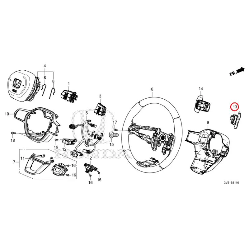 [NEW] JDM HONDA ZR-V e:HEV RZ4 2025 Steering Wheel GENUINE OEM - Image 13